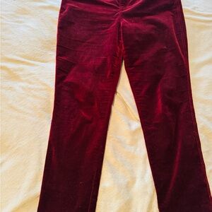 Lands' End Rich burgundy Velvet Pants